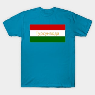 Tursunzoda City in Tajikistan Flag Colors T-Shirt